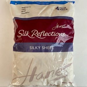 Hanes Silk Reflections Silky Sheer 4 Pair Size EF